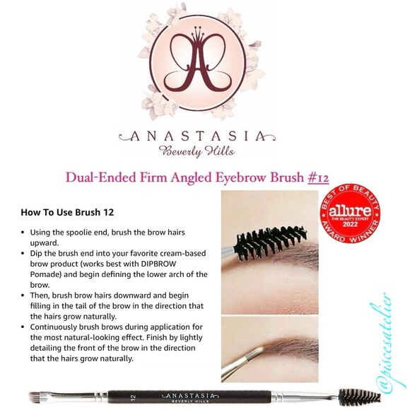 Anastasia Beverly Hills Dual-Ended Firm Angled Eyebrow Brush #12 - Picture 6 of 13